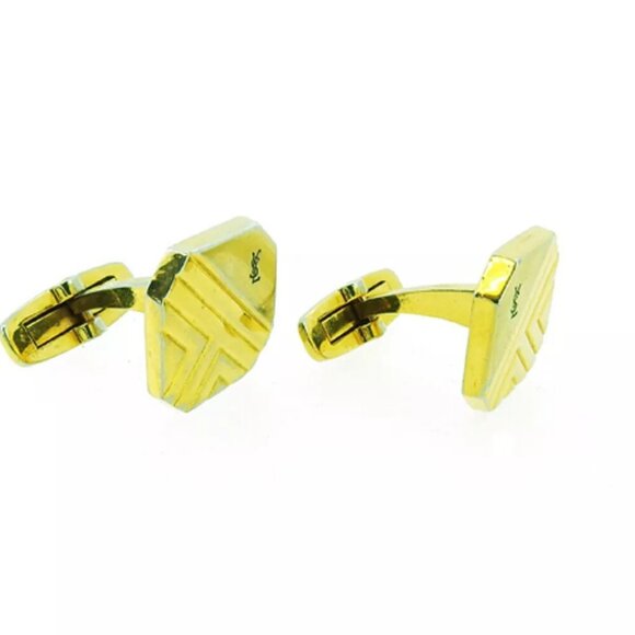 SAINT LAURENT cuffs YSL logo Gold hardware Authentic used T18939 authentic - Picture 15 of 16